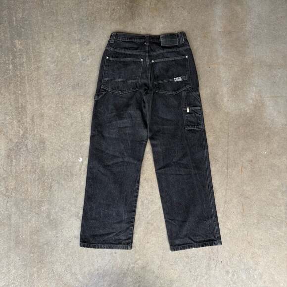Southpole Y2K Vintage Black Baggy Wide Leg Cargo Skater Jeans - Picture 3 of 6